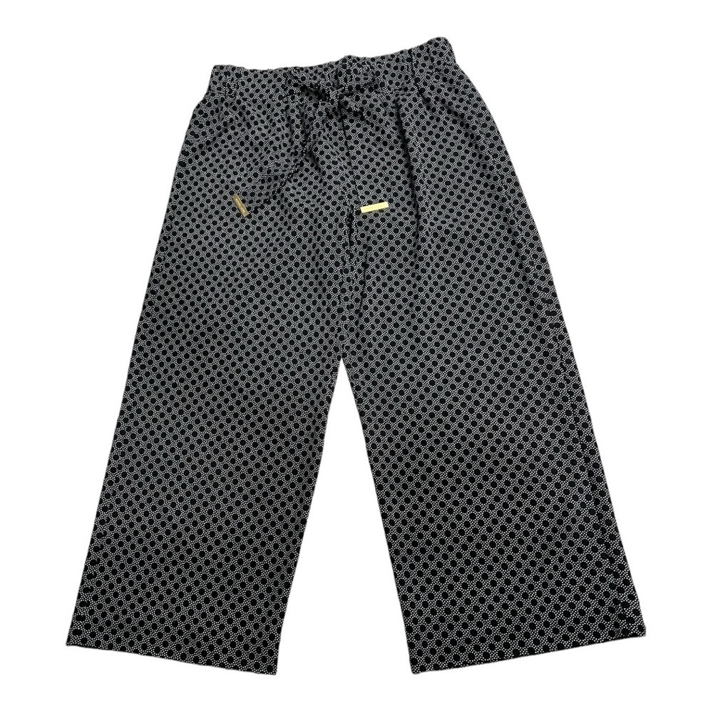 Michael Michael Kors Black/White Polka Dot Wide Leg Pants Size Small